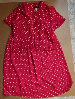 Vintage Red Polka Dot Two-Piece Dress Set